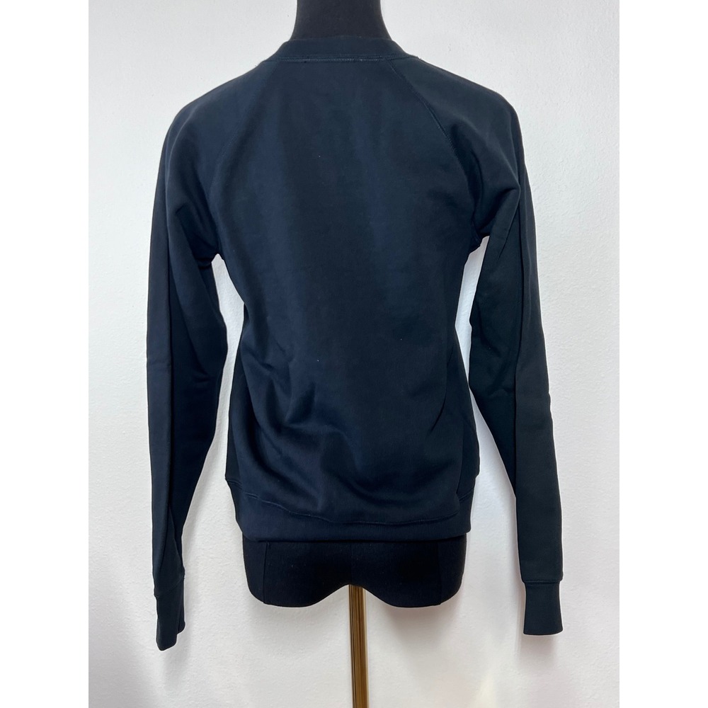 Everlane‎ 100% Human Sweatshirt Black Raglan Crewneck XS Cotton Pullover - Picture 3 of 6
